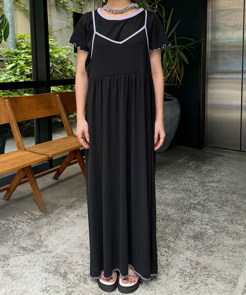 「HELLO.SANFRANCISCO」 コンビワンピース ONE SIZE オレンジ レディース_画像8