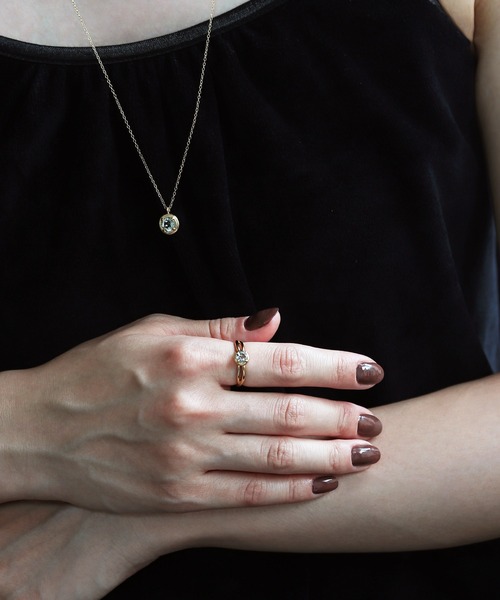 NOIR DE POUPEE（ノワールドプーペ） リング #13 グリーン レディース