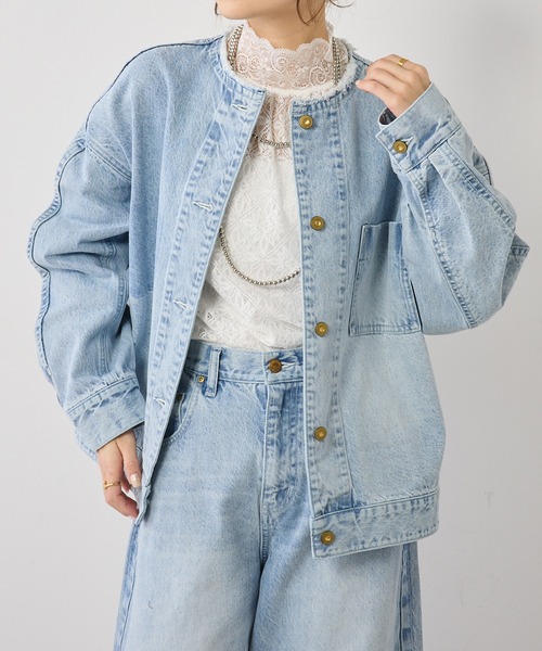 pual ce cin 「PUAL CE CIN」 デニムジャケット FREE ブルー