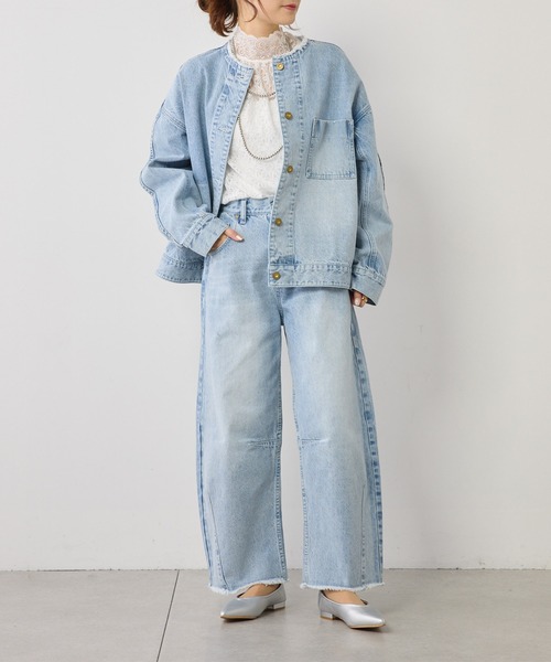 pual ce cin 「PUAL CE CIN」 デニムジャケット FREE ブルー