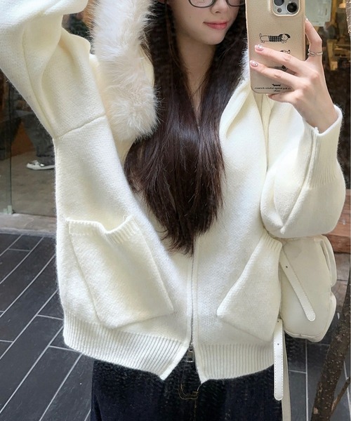 MAISON DE THERESE（メゾン ド テレーズ） ニット セーター ファー付き