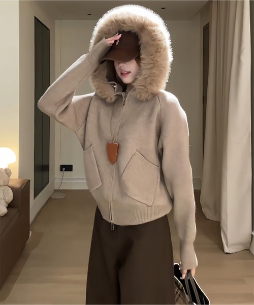 MAISON DE THERESE（メゾン ド テレーズ） ニット セーター ファー付き