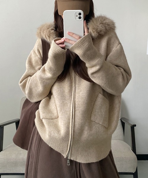 MAISON DE THERESE（メゾン ド テレーズ） ニット セーター ファー付き