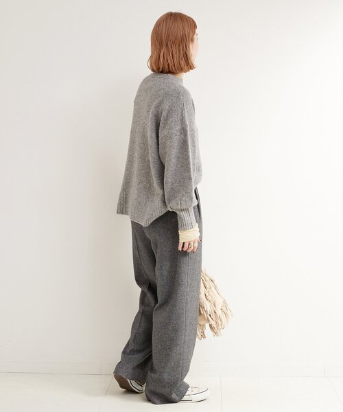 「B.C STOCK」 「Simplicite」長袖ニット FREE ベージュ レディース_画像5