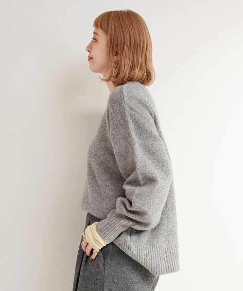 「B.C STOCK」 「Simplicite」長袖ニット FREE ベージュ レディース_画像8