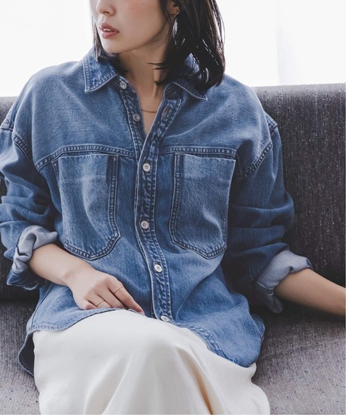 NOBLE（ノーブル） ブラウス シャツ 「26SS先行」フェードカラービッグ