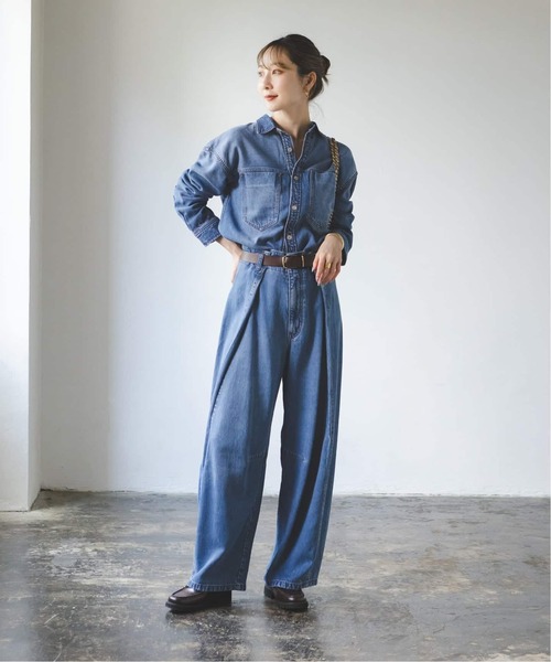 NOBLE（ノーブル） ブラウス シャツ フェードカラービッグポケット