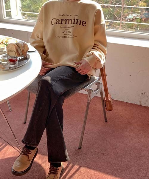 「SONA」 「PASTEL DEER」スウェットカットソー FREE イエロー レディース_画像9