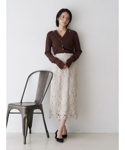 「TONAL」 タイトスカート MEDIUM アイボリー レディース_画像3