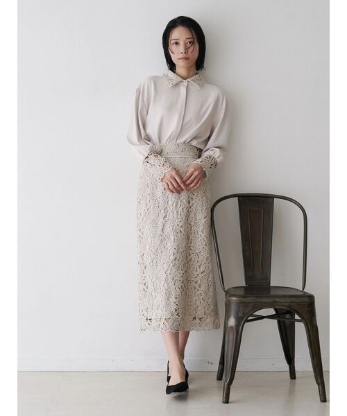 「TONAL」 タイトスカート MEDIUM アイボリー レディース_画像4