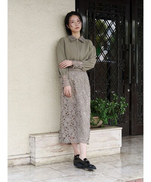 「TONAL」 タイトスカート MEDIUM アイボリー レディース_画像9