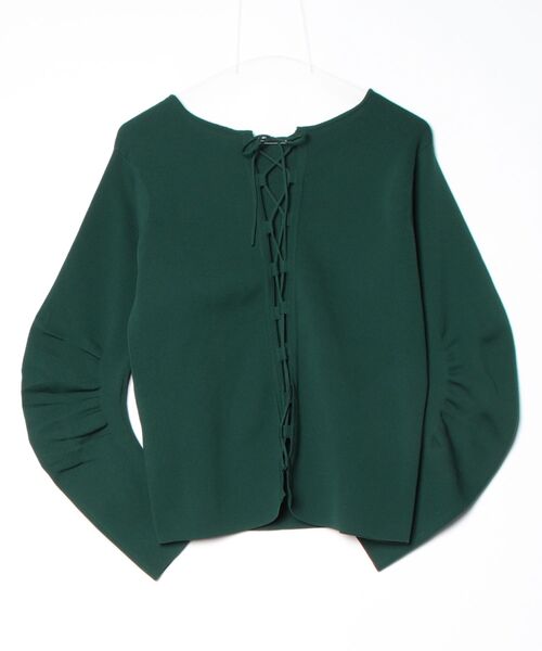 「EFFE BEAMS」 長袖ニット ONE SIZE グリーン レディース_画像2