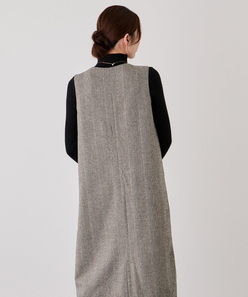 JAYRO（ジャイロ） ジャンパースカート Vネックヘリンボーンツイード