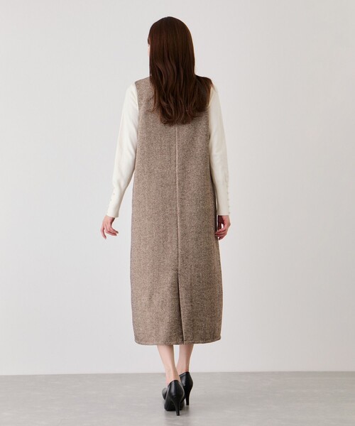 JAYRO（ジャイロ） ジャンパースカート Vネックヘリンボーンツイード