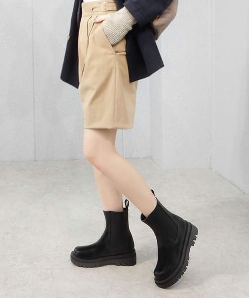 「minia」 ショートブーツ M ブラック レディース_画像9