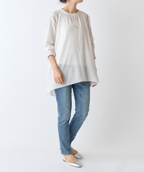 新品未使用 BEARDSLEY シンプルカットソー ビアズリー　ガリャルダ ビアズリー BEARDSLEY ガリャルダガランテ 23AW 布帛コンビウシロ