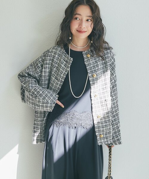 La boutique Bonbon（ラブティックボンボン） ジャケット ノーカラー