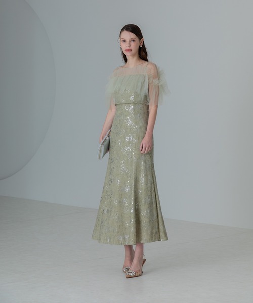 「Leja」 コンビワンピース SMALL グレー レディース_画像2