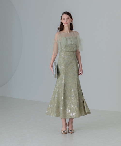 「Leja」 コンビワンピース SMALL グレー レディース_画像3