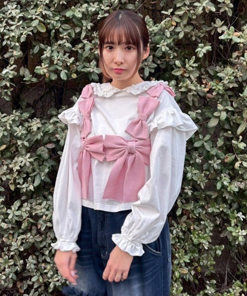 Candy Stripper（キャンディーストリッパー） tシャツ FRILL COLLAR 