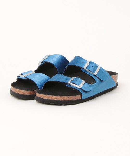 「BIRKENSTOCK」 フラットサンダル 38 ブルー レディース_画像2