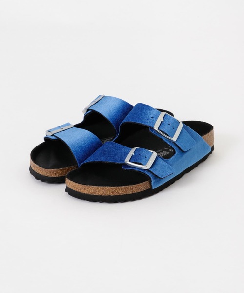「BIRKENSTOCK」 フラットサンダル 38 ブルー レディース_画像3