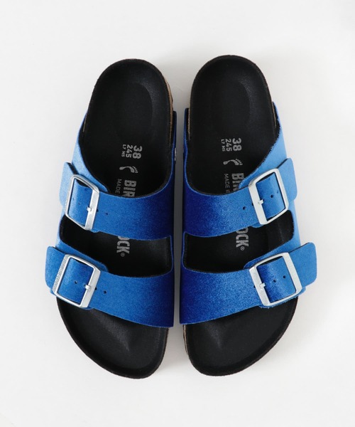 「BIRKENSTOCK」 フラットサンダル 38 ブルー レディース_画像4