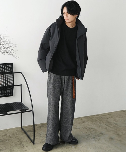 「WYM LIDNM」 長袖ニット M アッシュブラウン メンズ_画像5