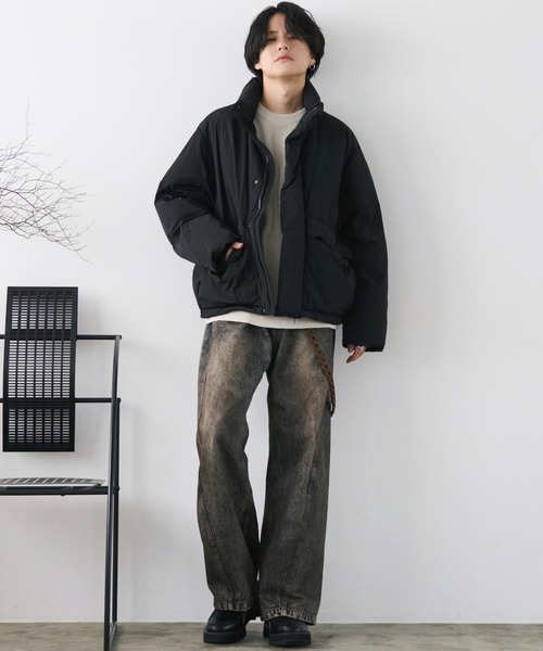 「WYM LIDNM」 長袖ニット M アッシュブラウン メンズ_画像7