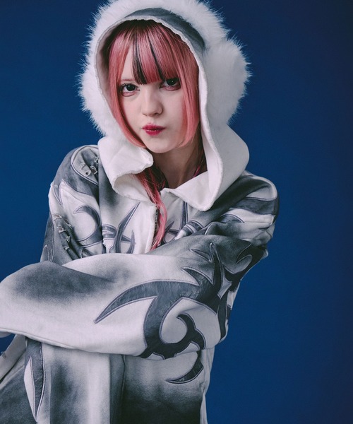 GALFY（ガルフィー） パーカー 汚れ部族パーカー/トライバル