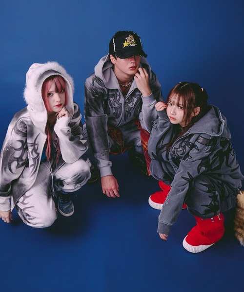 GALFY（ガルフィー） パーカー 汚れ部族パーカー/トライバル