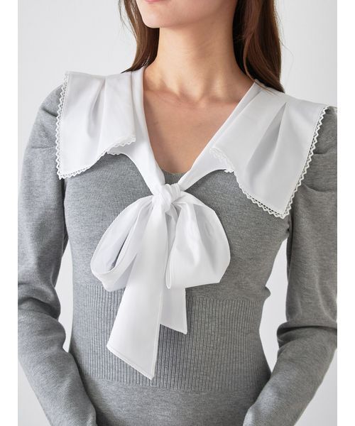 SNIDEL（スナイデル） ワンピース セーラーカラーニットワンピース