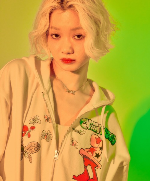 Xガール　ボアパーカー　size m ムラサキスポーツ限定】X-GIRL/エックスガール ジップアップ パーカー