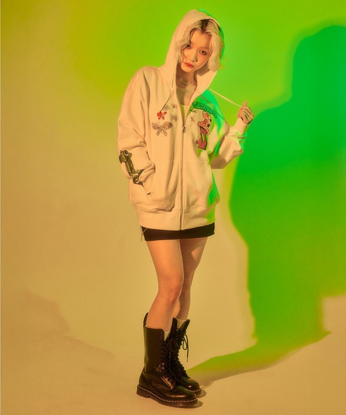X-girl（エックスガール） パーカー X-girl x Mark Bode ZIP UP SWEAT