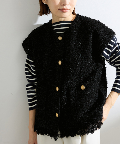 IENA（イエナ） ベスト ジレ ミックスツイードベスト レディース