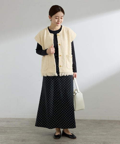 IENA（イエナ） ベスト ジレ ミックスツイードベスト レディース