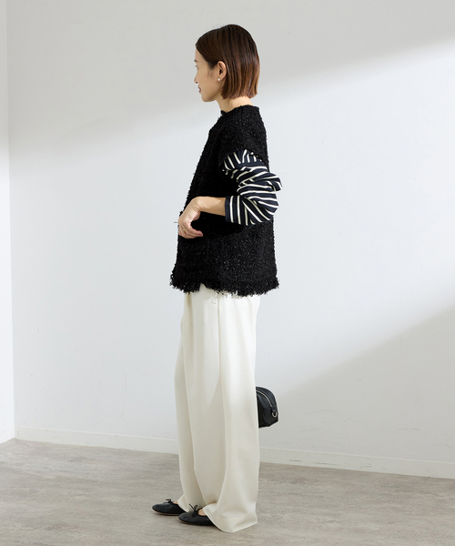 新品未使用　タグ付き　ツイードジレ　IENA ツイードベスト IENA（イエナ） ベスト ジレ ミックスツイードベスト レディース