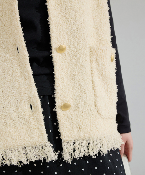 IENA（イエナ） ベスト ジレ ミックスツイードベスト レディース