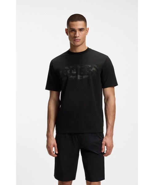 BOSS（HUGO BOSS） tシャツ ストレッチコットン Tシャツ ロゴアート