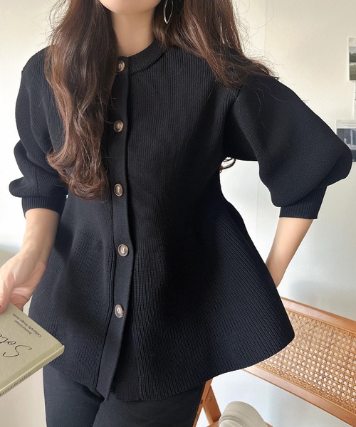 「classicalelf」 ニットカーディガン MEDIUM チャコール レディース_画像7