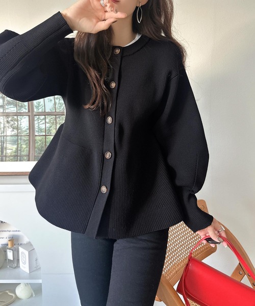 「classicalelf」 ニットカーディガン MEDIUM チャコール レディース_画像8