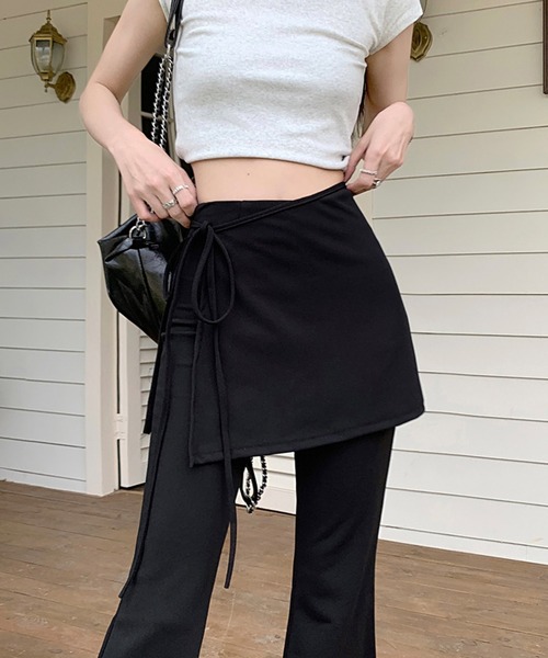 「shopnikoniko」 イージーパンツ フリー ブラック レディース_画像2