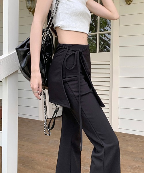 「shopnikoniko」 イージーパンツ フリー ブラック レディース_画像3