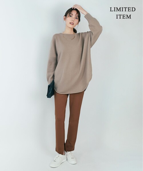 「ICB」 長袖ニット LARGE グレー レディース_画像4