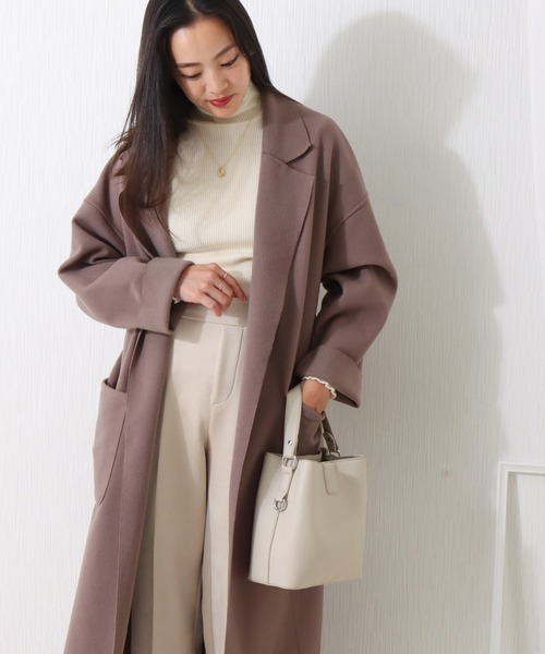 「libelle more」 チェスターコート M モカ レディース_画像6