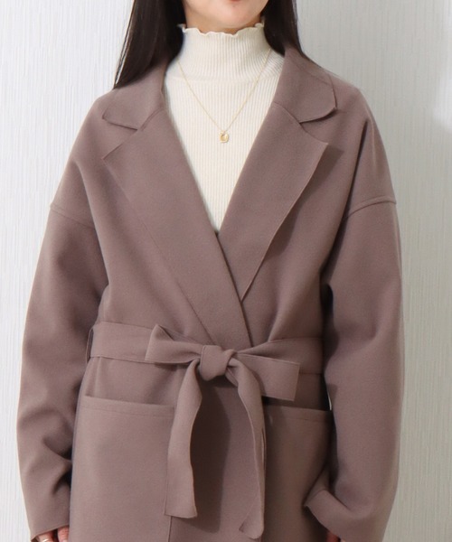 「libelle more」 チェスターコート M モカ レディース_画像8