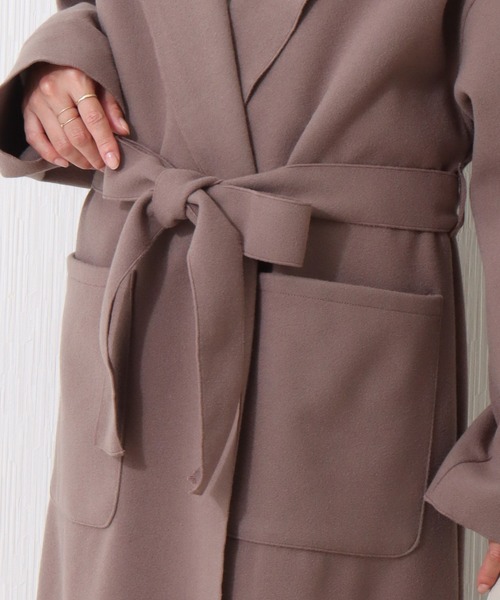 「libelle more」 チェスターコート M モカ レディース_画像9