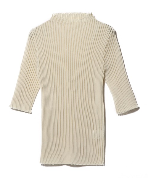 「ESTNATION」 半袖ニット FREE オフホワイト レディース_画像8