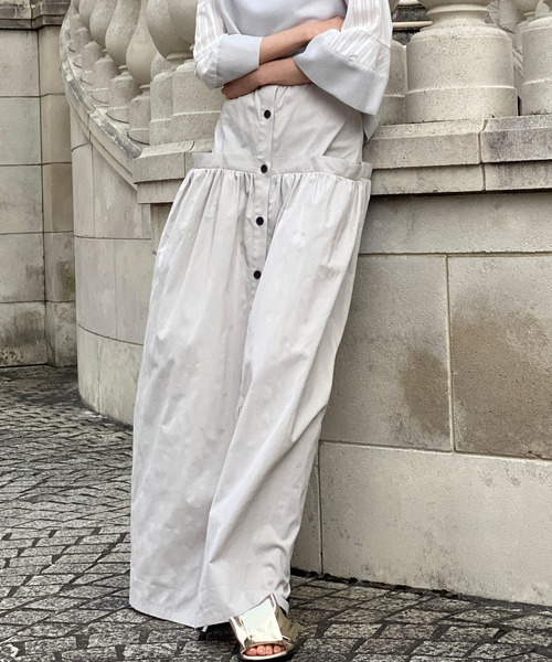 「AVIE」 ロングスカート 38 グレー レディース_画像4