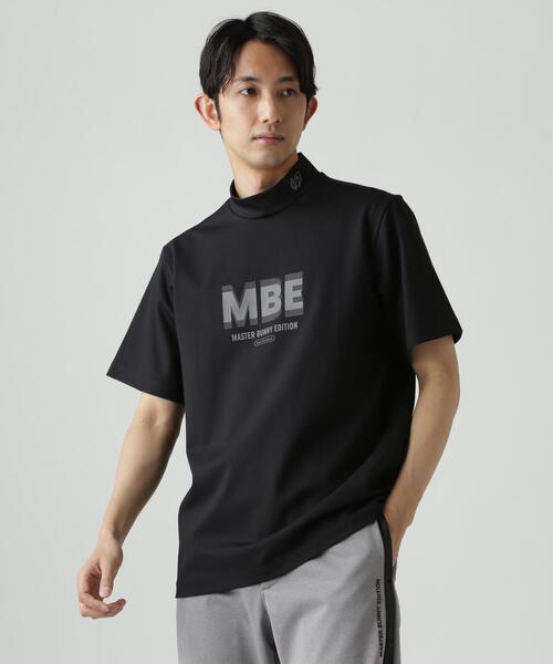 新品 マスターバニー 4WAYジャガード半袖モックネックカットソー(6)LL/黒 MASTER BUNNY EDITION（マスターバニーエディション） tシャツ